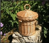 Woven willow urn - Bluebell