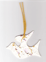 Memorial Dove gift with delphinium seeds