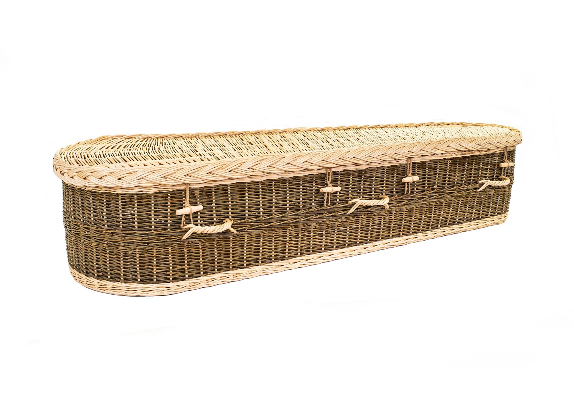 Moorland White Wicker Coffin Family Tree Funerals