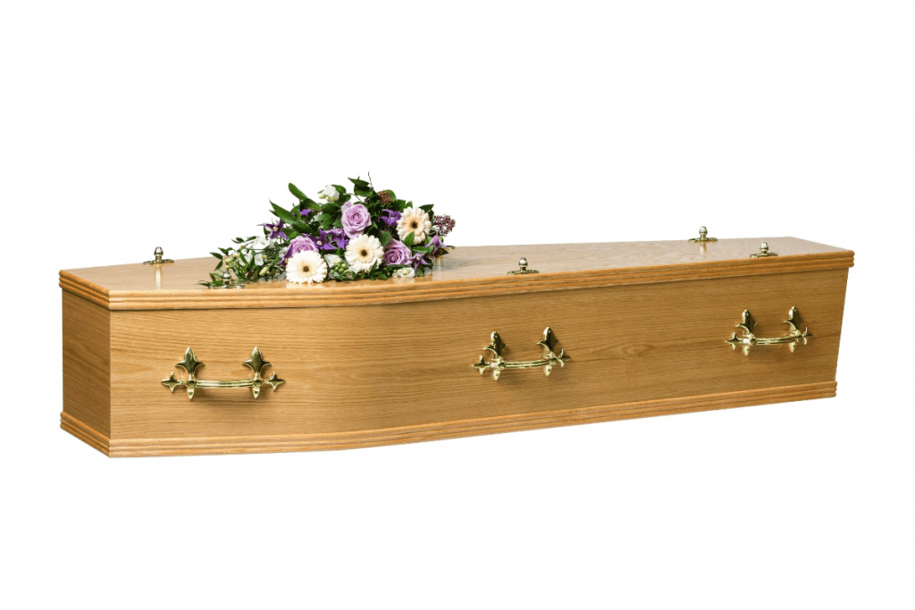 Oak Veneered Coffin Family Tree Funerals